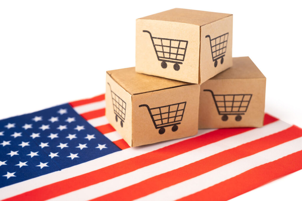 E-commerce parcels from the UK land in the USA